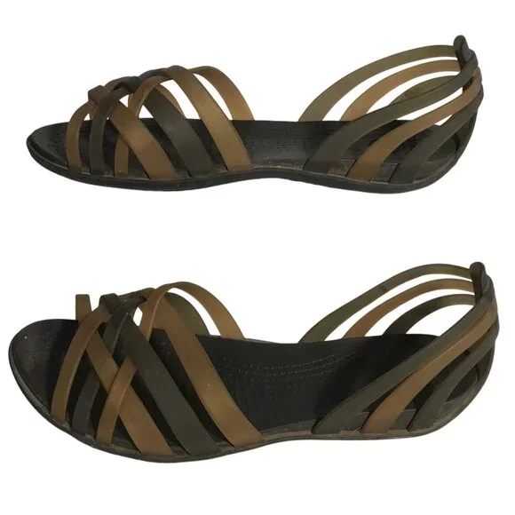 CROCS Shoes Crocs Sandals Isabella Huarache Jelly Flats Womens